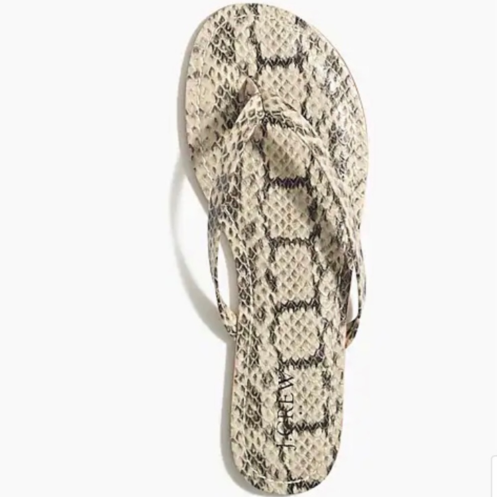 NWT J.Crew Snake Print Flip Flop Sandals ~ Size 9